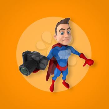 Fun superhero - 3D Illustration