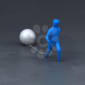 Burden symbol - 3D Illustration