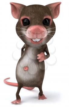 Royalty Free 3d Clipart Image of a Mouse Walking