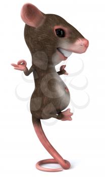 Royalty Free 3d Clipart Image of a Mouse Meditating