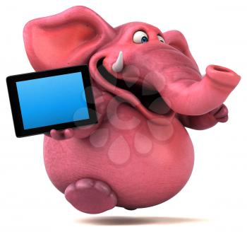 Pink elephant - 3D Illustration