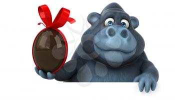 Fun gorilla - 3D Illustration