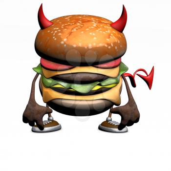 Hamburger - 3D Illustration