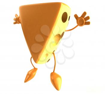Royalty Free 3d Clipart Image of a Block of Cheese