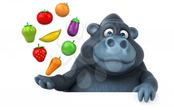 Fun gorilla - 3D Illustration