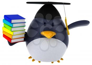 Fun penguin - 3D Illustration