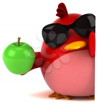 Red bird - 3D Illustration