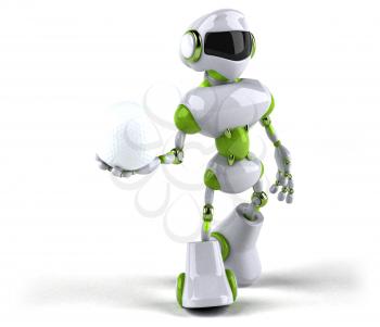 Green robot - 3D Illustration