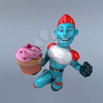 Red Robot - 3D Illustration