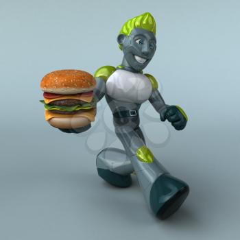 Green Robot - 3D Illustration