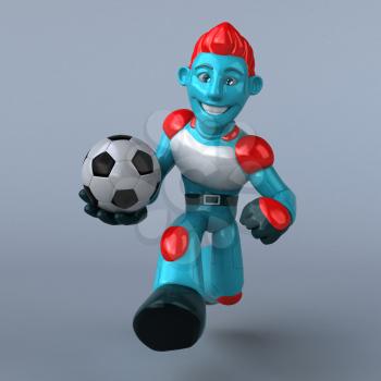 Red Robot - 3D Illustration