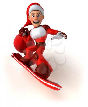 Fun super Santa Claus - 3D Illustration