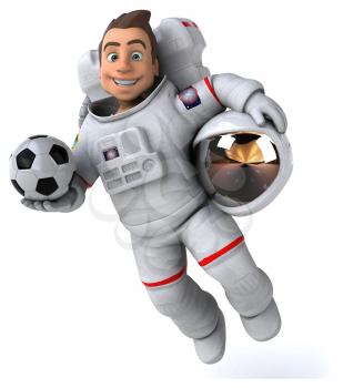 Fun astronaut - 3D Illustration