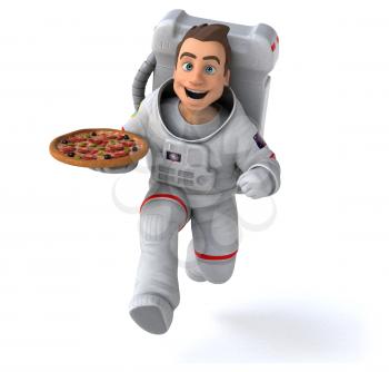 Fun astronaut - 3D Illustration