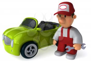 Fun mechanic - 3D Illustration