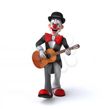 Fun 3D illustration of a fun clown