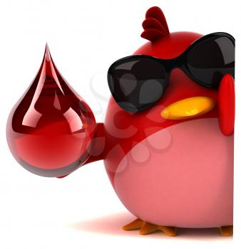 Red bird - 3D Illustration