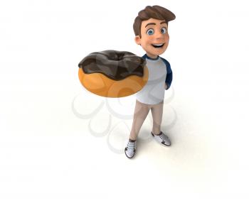 3D cartoon character fun teenager