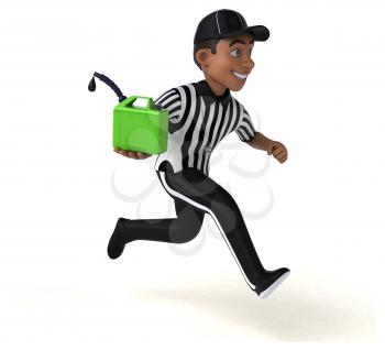 Fun 3D Illustration of an american Referee