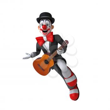 Fun 3D illustration of a fun clown