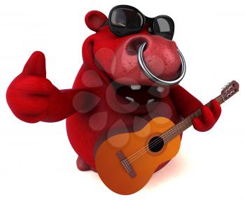 Fun red bull - 3D Illustration