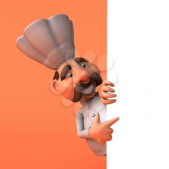 Cartoon chef - 3D Illustration