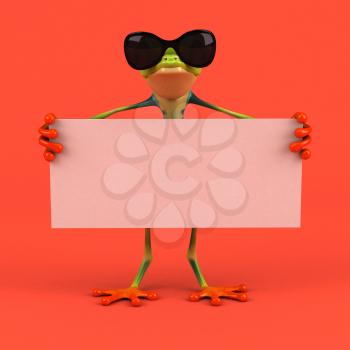 Cartoon frog - 3D Illustration