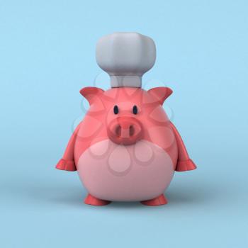 Pig chef - 3D Illustration