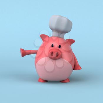 Pig chef - 3D Illustration