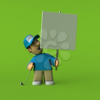Golfer - 3D Illustration