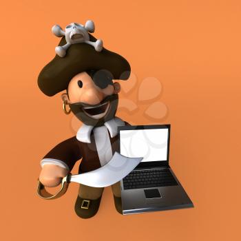 Fun pirate - 3D illustration