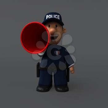 Police - 3D Illustration