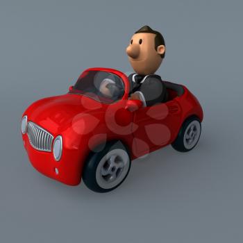 Cartoon businessman - 3D Illustration