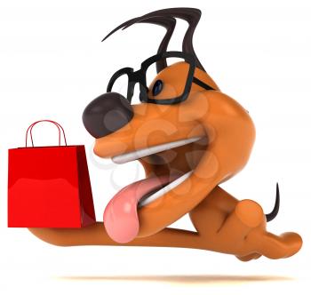 Fun dog - 3D Illustration