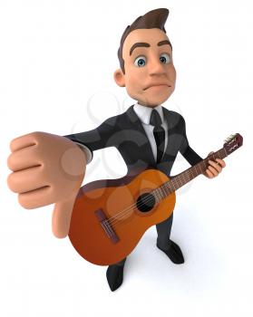 Fun businessman - 3D Illustration