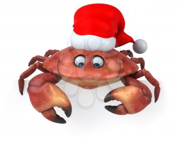 Fun crab - 3D Illustration