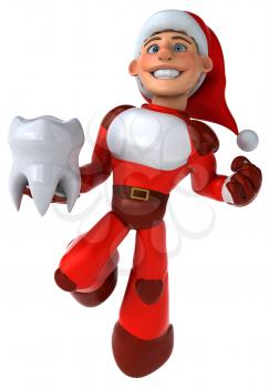 Fun Super Santa Claus - 3D Illustration