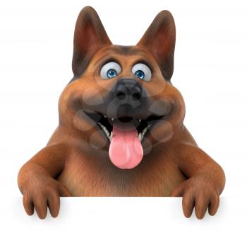 German shepherd dog - 3D Illustration