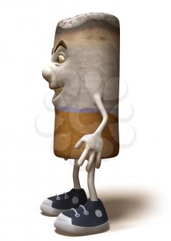 Royalty Free 3d Clipart Image of a Cigarette