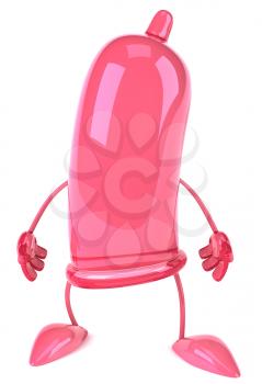 Royalty Free Clipart Image of Condom Man