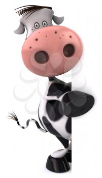 Royalty Free Clipart Image of Holstein Cow