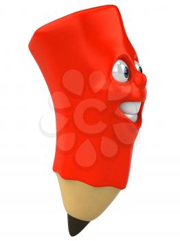 Royalty Free 3d Clipart Image of a Red Pencil