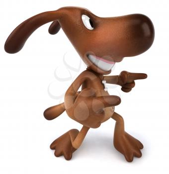 Royalty Free 3d Clipart Image of a Dog