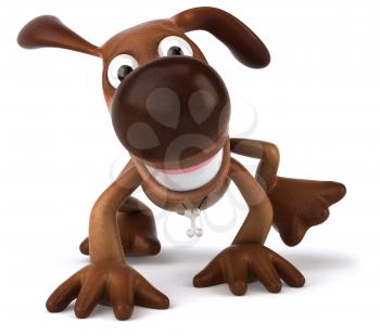Royalty Free 3d Clipart Image of a Dog On All Fours