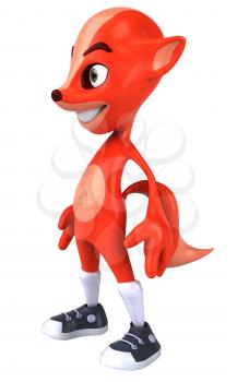 Royalty Free 3d Clipart Image of a Fox