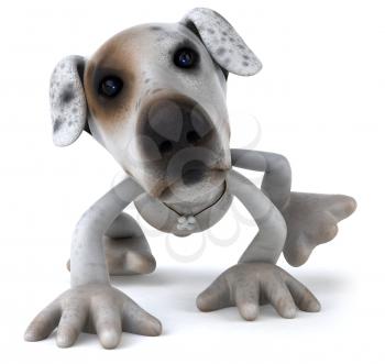 Royalty Free 3d Clipart Image of a Jack Russell Terrier Dog