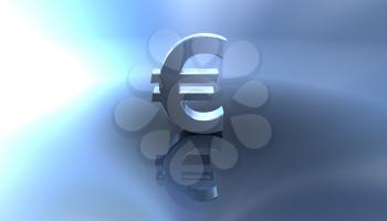 Royalty Free 3d Clipart Image of a Euro Sign