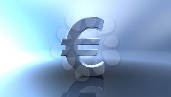 Royalty Free 3d Clipart Image of a Euro Sign