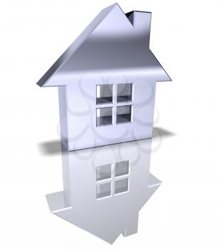 Royalty Free 3d Clipart Image of a House Character