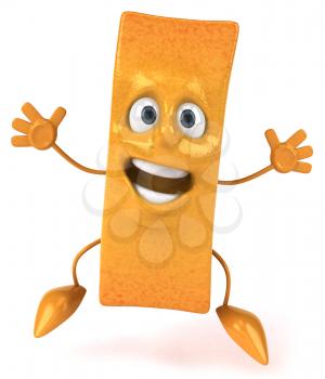 Royalty Free Clipart Image of a Jumping French Fry